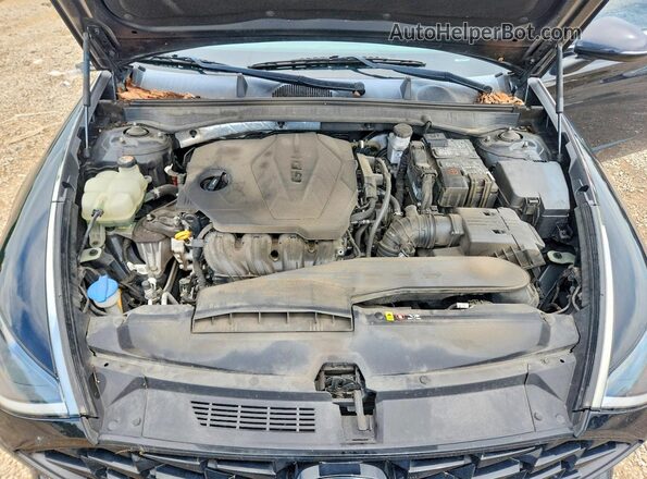 5NPEF4JA3MH083208 2021 HYUNDAI SONATA Black უკანა სალონის ხედი