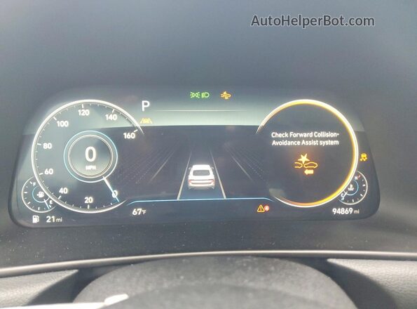 5NPEF4JAXLH043593 2020 HYUNDAI SONATA Black Vista del cuadro de instrumentos