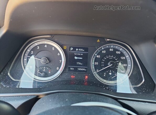 5NPEG4JA3MH074215 2021 HYUNDAI SONATA Blue ხელსაწყოთა პანელის ხედი