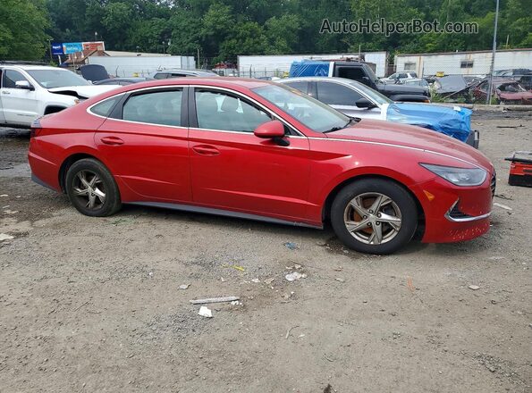 5NPEG4JA9MH083291 2021 HYUNDAI SONATA Красный Передняя правая четверть