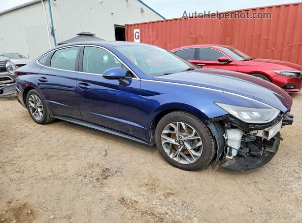 5NPEG4JAXMH093425 2021 HYUNDAI SONATA Синий Передняя правая четверть