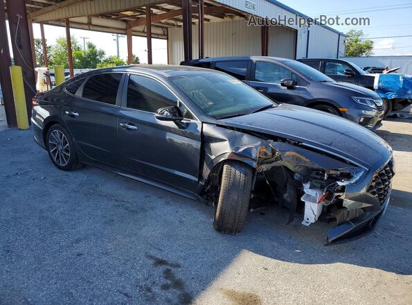5NPEH4J23MH109423 2021 HYUNDAI SONATA Угольный Передняя правая четверть