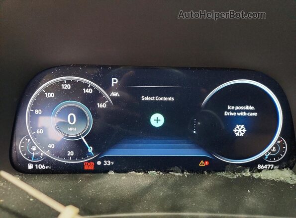 5NPEH4J25MH090275 2021 HYUNDAI SONATA Красный Вид щитка приборов