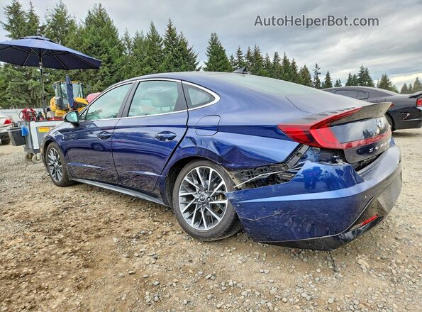5NPEH4J26MH117578 2021 HYUNDAI SONATA Blue უკანა მარცხენა