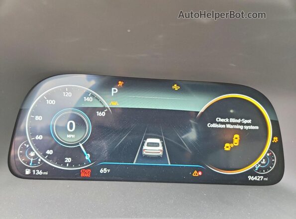 5NPEH4J26MH117578 2021 HYUNDAI SONATA Blue ხელსაწყოთა პანელის ხედი