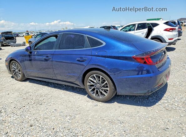 5NPEH4J28MH100149 2021 HYUNDAI SONATA Синий Задняя левая четверть