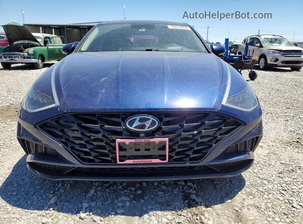 5NPEH4J28MH100149 2021 HYUNDAI SONATA Синий Вид спереди