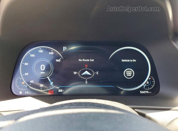 5NPEH4J28MH100149 2021 HYUNDAI SONATA Синий Вид щитка приборов