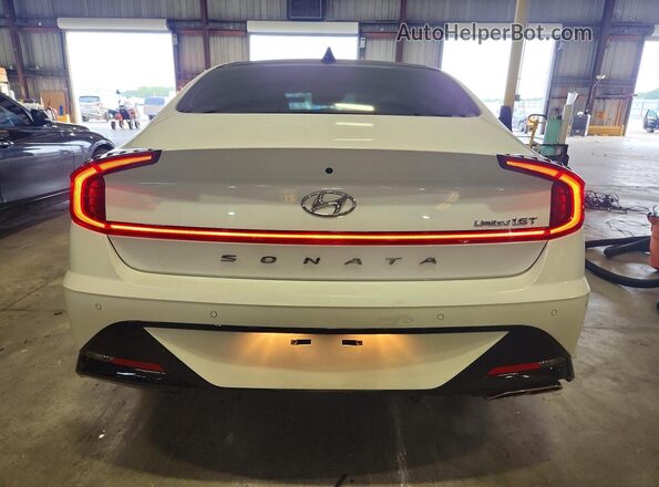 5NPEH4J2XMH075948 2021 HYUNDAI SONATA White Հետևի տեսք