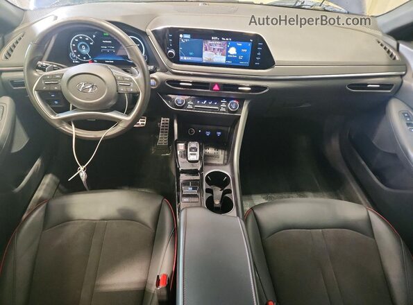 5NPEJ4J20MH098319 2021 HYUNDAI SONATA Blue Առջևի վահանակի տեսք