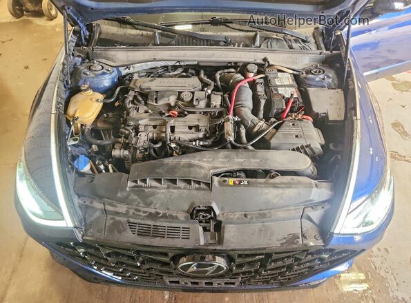 5NPEJ4J20MH098319 2021 HYUNDAI SONATA Blue Սալոնի հետևի տեսք
