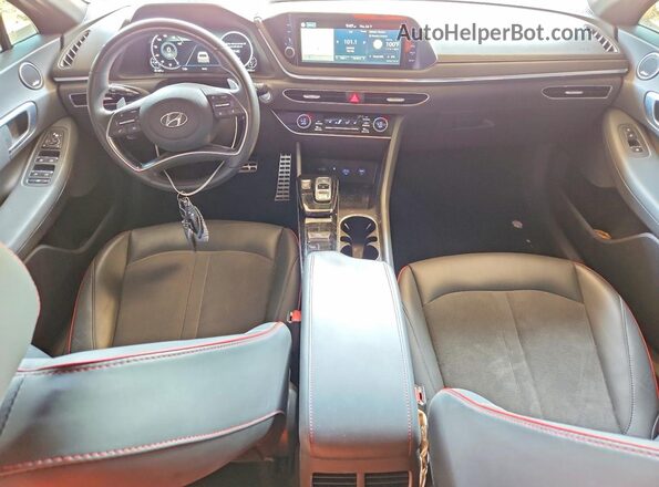 5NPEJ4J27LH035622 2020 HYUNDAI SONATA Maroon Dashboard view