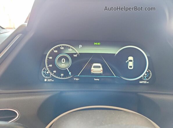 5NPEJ4J27LH035622 2020 HYUNDAI SONATA Maroon Instrument cluster view