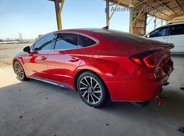 5NPEJ4J27LH035622 2020 HYUNDAI SONATA Maroon Rear left