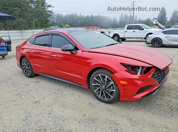 5NPEJ4J29LH011726 2020 HYUNDAI SONATA Red წინა მარჯვენა