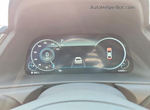 5NPEJ4J29MH106482 2021 HYUNDAI SONATA White Սարքավորումների վահանակի տեսք