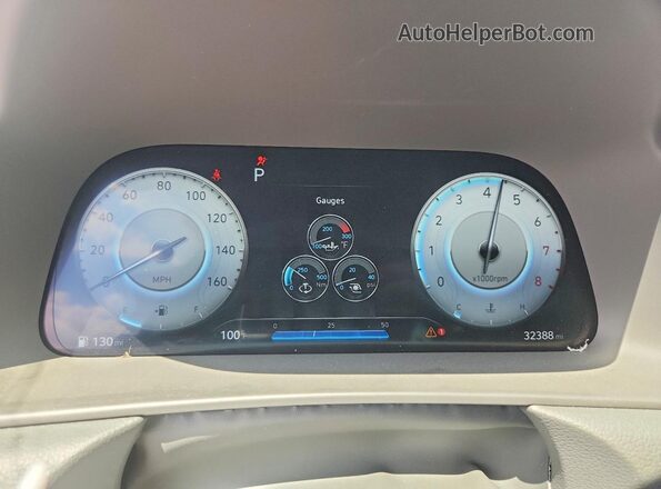5NPEK4JC0NH149227 2022 HYUNDAI SONATA Red Widok zestawu wskaźników