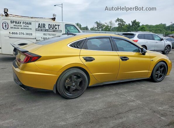 5NPEK4JC1MH114629 2021 HYUNDAI SONATA Gold Հետևի աջ