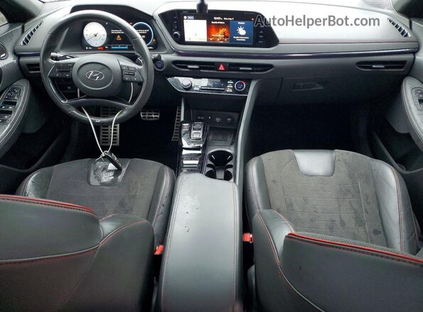 5NPEK4JC9MH108870 2021 HYUNDAI SONATA Gray წინა პანელის ხედი