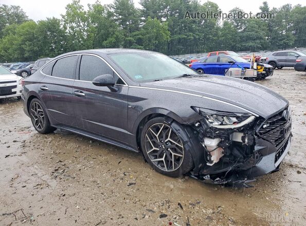 5NPEK4JC9MH108870 2021 HYUNDAI SONATA Gray წინა მარჯვენა