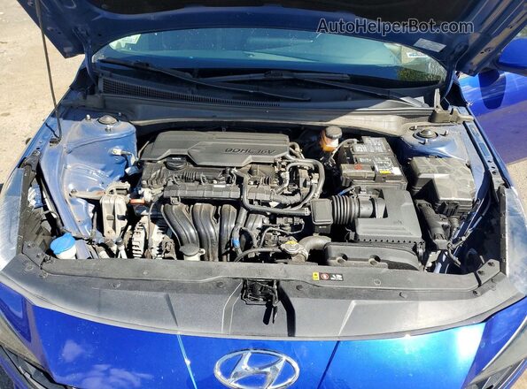 5NPLL4AG6MH020589 2021 HYUNDAI ELANTRA Blue Widok wnętrza z tyłu