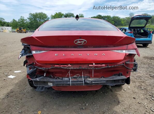 5NPLL4AG8MH015331 2021 HYUNDAI ELANTRA Red უკანა ხედი