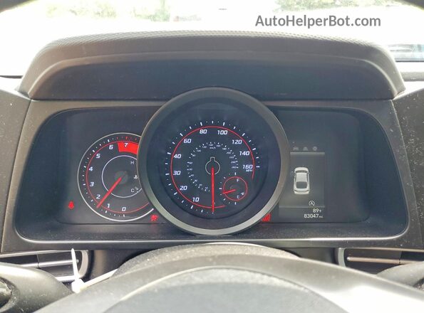 5NPLL4AG8MH015331 2021 HYUNDAI ELANTRA Red ხელსაწყოთა პანელის ხედი