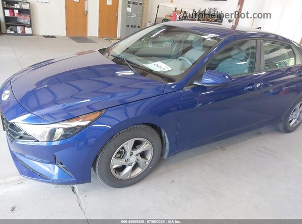 5NPLL4AG9MH046541 2021 HYUNDAI ELANTRA Blue Передня ліва чверть