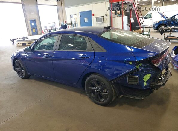 5NPLM4AG3NH071319 2022 HYUNDAI ELANTRA Blue Задня ліва чверть