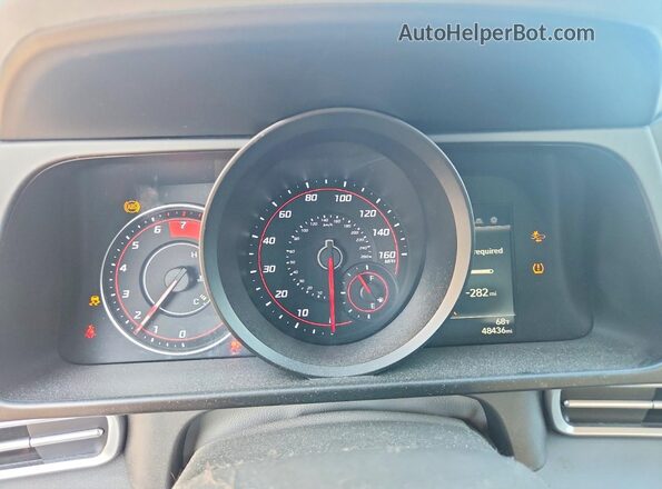 5NPLM4AG4NH075881 2022 HYUNDAI ELANTRA Gray ხელსაწყოთა პანელის ხედი