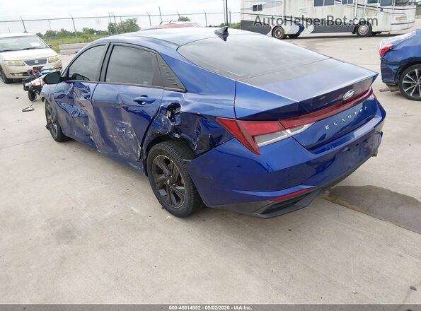 5NPLM4AG8MH023698 2021 HYUNDAI ELANTRA Синий Задняя левая четверть
