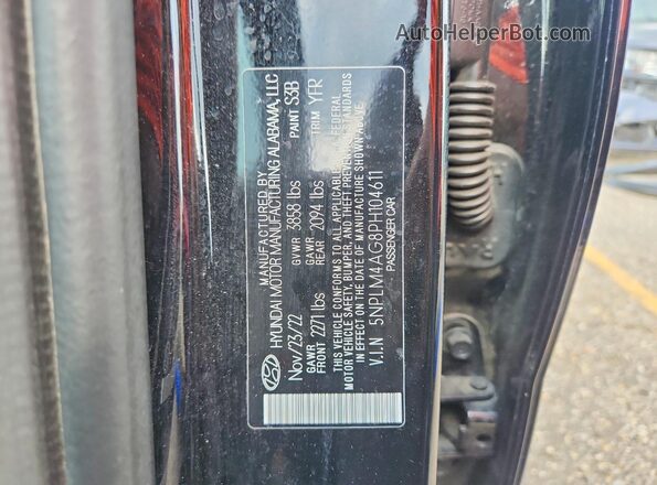 5NPLM4AG8PH104611 2023 HYUNDAI ELANTRA Black VIN sticker view