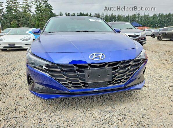 5NPLP4AG9MH019179 2021 HYUNDAI ELANTRA Blue Front view