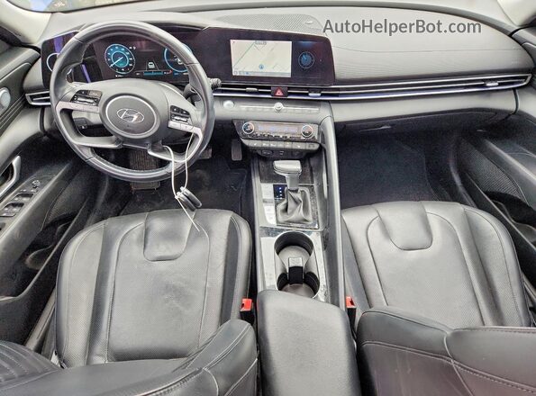5NPLP4AG9MH019179 2021 HYUNDAI ELANTRA Blue Dashboard view
