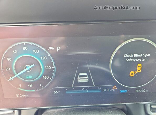 5NPLP4AG9MH019179 2021 HYUNDAI ELANTRA Blue Instrument cluster view