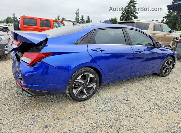 5NPLP4AG9MH019179 2021 HYUNDAI ELANTRA Blue Rear right