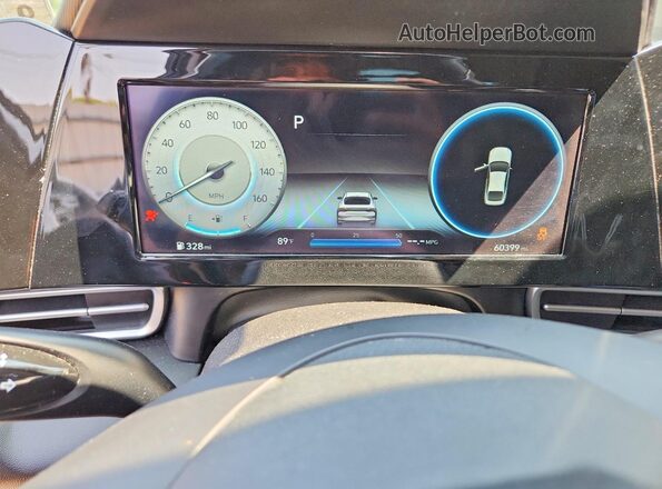 5NPLS4AG0NH055102 2022 HYUNDAI ELANTRA White Instrument cluster view