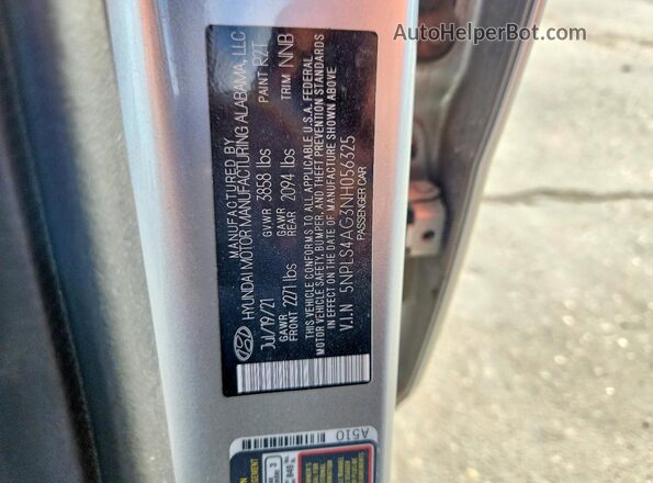 5NPLS4AG3NH056325 2022 HYUNDAI ELANTRA Silver Вид підкапотного простору