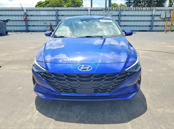 5NPLS4AG4MH019654 2021 HYUNDAI ELANTRA Blue წინა ხედი