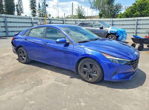 5NPLS4AG4MH019654 2021 HYUNDAI ELANTRA Blue წინა მარჯვენა