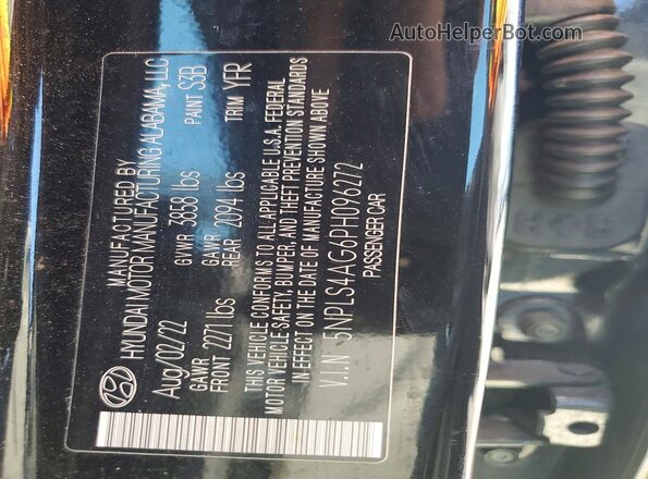 5NPLS4AG6PH096272 2023 HYUNDAI ELANTRA Black Widok komory silnika