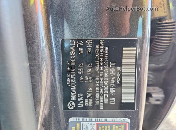 5NPLS4AG7MH041101 2021 HYUNDAI ELANTRA Gray ძრავის განყოფილების ხედი