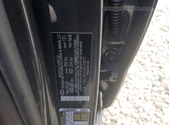 5NPLS4AG7PH118179 2023 HYUNDAI ELANTRA Black Widok naklejki z numerem VIN
