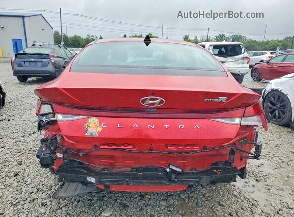 5NPLS4AG9MH007791 2021 HYUNDAI ELANTRA Red Вид ззаду