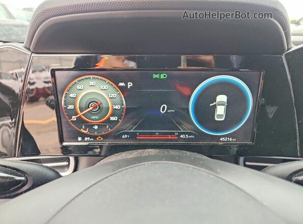 5NPLS4AG9NH054255 2022 HYUNDAI ELANTRA Black Вид щитка приладів