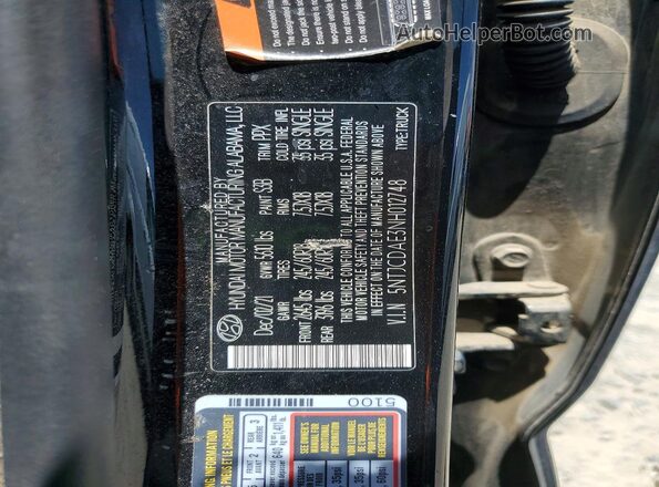 5NTJCDAE3NH012748 2022 HYUNDAI SANTA Black Շարժիչի բաժամունքի տեսք