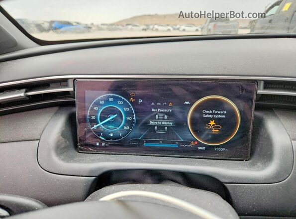 5NTJEDAF0PH045910 2023 HYUNDAI SANTA Gray ხელსაწყოთა პანელის ხედი