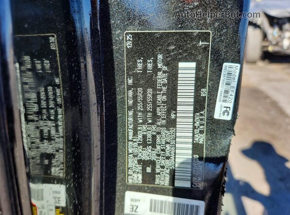 5TDAAAA66TS019292 2026 LEXUS TX Black VIN კოდის სტიკერის ხედი