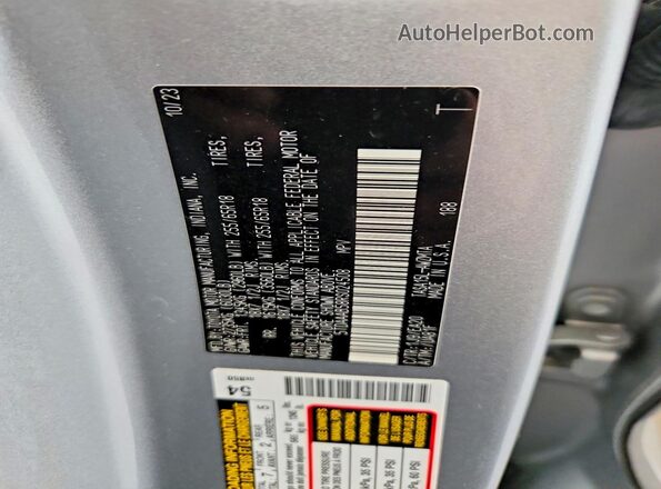 5TDAAAB58RS024508 2024 TOYOTA GRAND Silver Vista de la etiqueta del VIN