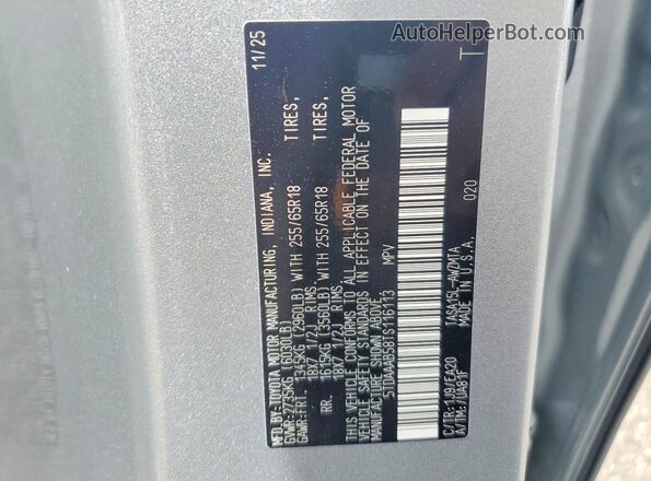 5TDAAAB58TS116113 2026 TOYOTA GRAND Серебряный Панорамный вид салона 360°